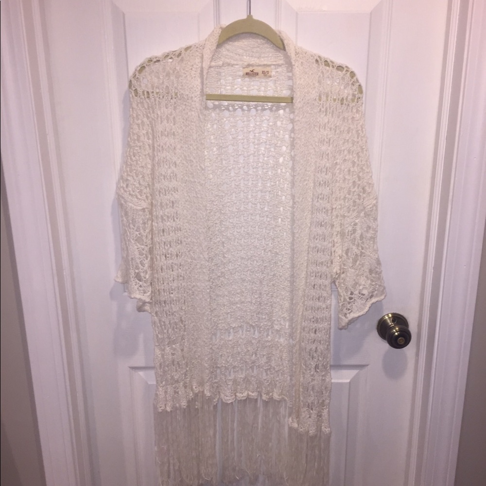 White/Cream Crocheted Cardigan